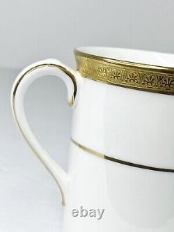 Service à café Royal Doulton ROYAL GOLD en porcelaine, tasses à café et thé Demitasse, ensemble de 8 pièces, vintage, H4980, NEUF avec étiquettes.