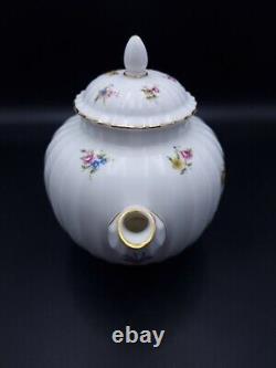 Service à thé Royal Worcester White Roanoke pour 6 personnes 1ère qualité