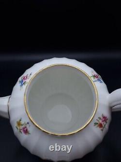 Service à thé Royal Worcester White Roanoke pour 6 personnes 1ère qualité