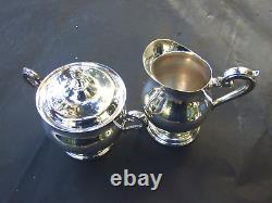 Service à thé / café en argent véritable Viner avec plateau de service - Trouvaille vintage rare