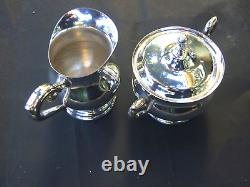 Service à thé / café en argent véritable Viner avec plateau de service - Trouvaille vintage rare