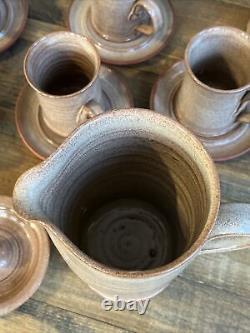 Service à thé / café vintage en poterie du studio Isle Of Cumbrae de Donald & Elizabeth Swan