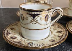 Service de café en porcelaine de style classique WEDGWOOD W1618 vintage pour 6 personnes
