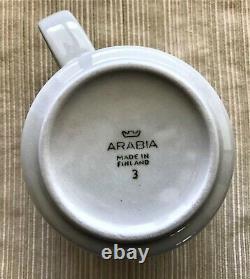 Service de tasses et soucoupes Vintage ARABIA de FINLANDE KARELIA en poterie, ensemble de 12.