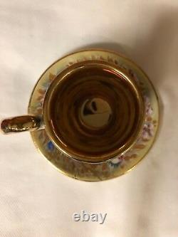 Set Capodimonte Vintage Cappuccino Avec Cafetière. Servit 12. Jamais Utilisé
