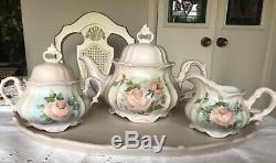 Set De Café / Café En Porcelaine Schumann Bavaria-arzberg Allemagne-rose Blush Vintage
