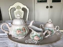 Set De Café / Café En Porcelaine Schumann Bavaria-arzberg Allemagne-rose Blush Vintage