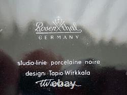 Tasse à café Rosenthal avec soucoupe x4 ensembles Studio Tapio Wirkkala Noir + Blanc Vintage