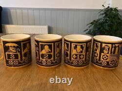 Tasses Hornsea vintage, ensemble de 4