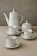 Théière Vintage Noritake Avec Couvercle Isabella 6531 Porcelaine Blanche Argent Japon