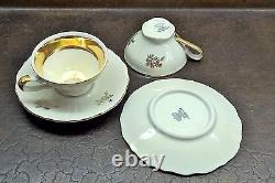 Vieux Thé De Porcelaine Bavarois Pour Deux Sets, Y Compris Le Sucre Bowl & Creamer