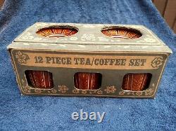 Vintage 1970, S Tams Harvest Cognac Boxed Tea Cafe Set 50years Old Super Rare
