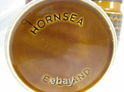 Vintage 4 Pièces Hornsea England Heirloom Brown Set Farine, Sucre, Thé, Café