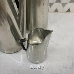 Vintage 5 Pc Set Royal Holland Pewter Café Thé Pot Crémeuse Pitcher Sucre MCM