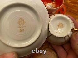 Vintage 6 Tasses 6 Soucoupes Allemandes R Bavaria Porcelain Coffee Set