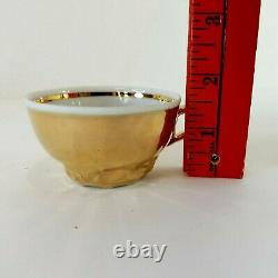 Vintage Bavaria Gold Demitasse Tea Espresso Cafe Pot Cup Saucer Set Sert 6