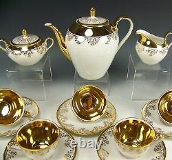 Vintage Bavaria Liane Gold Demitasse Tea Cafe Set Service Pour 6 Bavarois