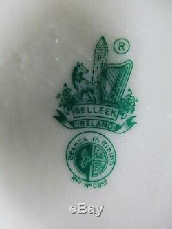 Vintage Belleek Set Café Motif Jaune, Irlandais, 6e Génération Green Mark, 1965