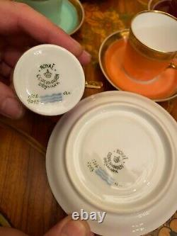 Vintage Danois 9 Tasses 9 Saucers Royal Copenhagen Cafe Set