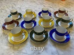 Vintage Demitasse Tea Café Espresso Cup Saucer Set Gold E&r Jkw Allemagne