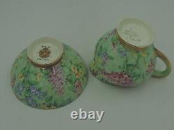 Vintage Empire Chintz Lilac Time Théière / Pot De Café Tea Set Sugar Bowl Creamer