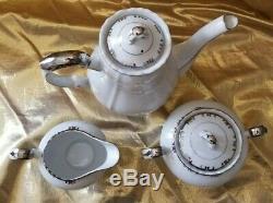 Vintage Gold China Baronnet Japon Footed Café Set Pot, Creamer & Sugar Tea Set