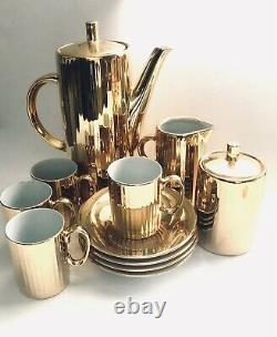Vintage Gold Coffee Set St Kilda Westminster Chine Australie Années 1960