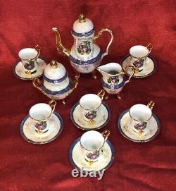 Vintage- Impérial Fine Porcelaine Chekoslovakian Design Demitasse Cafe Set 17