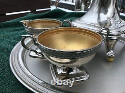 Vintage Manning Bowman & Co Metalware Café Percolateur Électrique / Ensemble De Service Urn