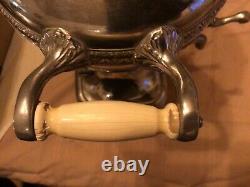 Vintage Manning Bowman & Co Metalware Café Percolateur Électrique / Ensemble De Service Urn