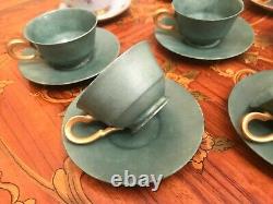 Vintage Mixed 10 Tasses & Saucers German Bavaria R. S Germany Coffee Porcelaine Set
