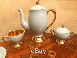 Vintage Norvégienne En Céramique En Porcelaine Egersund 6 Tasses 6 Soucoupes Ensemble Complet Café