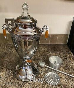 Vintage Percolateur De Café Électrique Forman Bros Ny 3 Pc Set Bakelite Art Deco