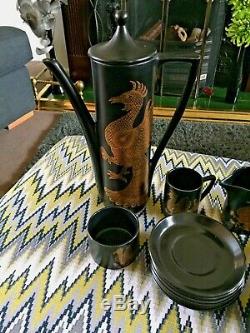 Vintage Portmeirion Coffee Set Phoenix Par John Cuffley Fabriqué En Angleterre