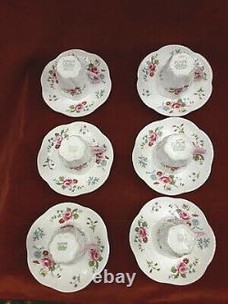 Vintage Shelley Rose & Red Daisy 6 Pièces Set De Café Tasses Soucoupes Pot Pot