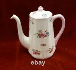 Vintage Shelley Rose & Red Daisy 6 Pièces Set De Café Tasses Soucoupes Pot Pot