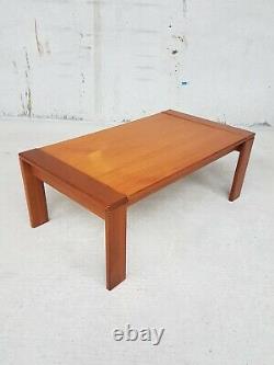 Vtg MID Century Teak Glass Coffee Table Set Of Two Nest Of Tables Side Danois