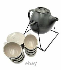 Vtg Raymor Par Roseville Swinging Coffee Pot 8 Cup/saucer Sets 1952-54 Ben Seibel