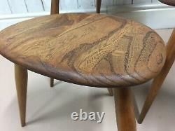 Vtg Set Of MID Century Ercol Pebble Solid Elm Tables Cafés Danois Astro Danois