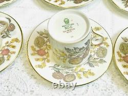 Wedgwood Angleterre Coffee Set Tasses Saucers Anglais Os China Vintage Litchfield P