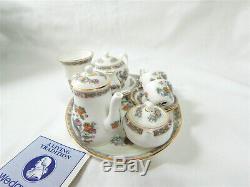 Wedgwood Miniature Plateau Set Kutani Anglais Crane Porcelaine Vintage 15pcs