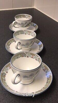 Wedgwood Set De 5 Chinese Legend Petit Café / Tea Cup & Saucer Vintage